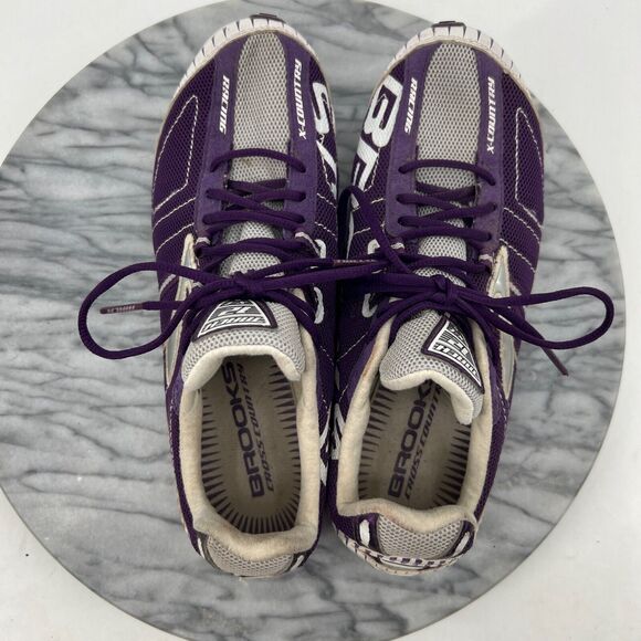 Brooks Womens 9 Track & Field Running Shoes Purple Mach 12 Spikes 1200761B511 - Picture 9 of 13